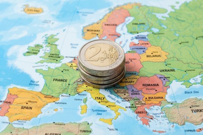 Cartina Europa con Euro