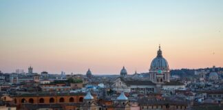 rome skyline residential buildings italy