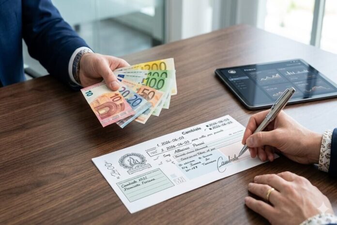 Cambiali e documenti finanziari utilizzati per piccoli finanziamenti e credito a famiglie e privati.